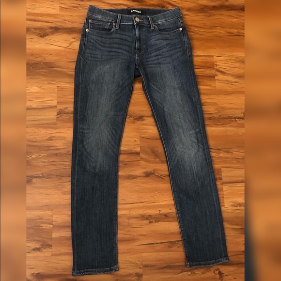 Express Mid Rise Performance Stretch Skinny Jeans
